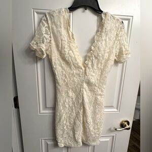 Bridal lace mini dress